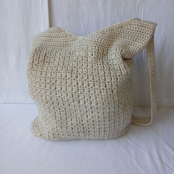 MA-DE Knit Straw Crocheted BoHo Hippie Crossbody Shoulder Bag Y2K - Picture 3 of 12